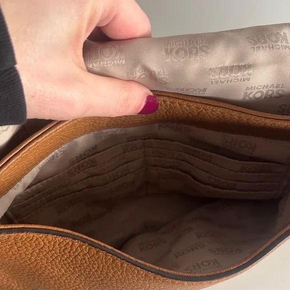 Michael Kors Tan Leather Shoulder Bag with Tassel - Picture 6 of 17